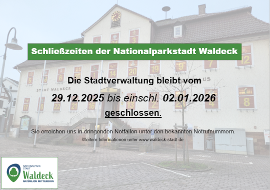 Schließung Stadtverwaltung Feiertage