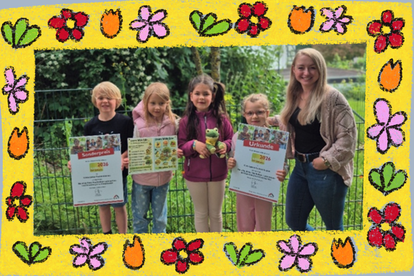Auszeichnung für die „Wilde Ecke“ – Kindergarten gewinnt Sonderpreis bei „Kids for Nature“