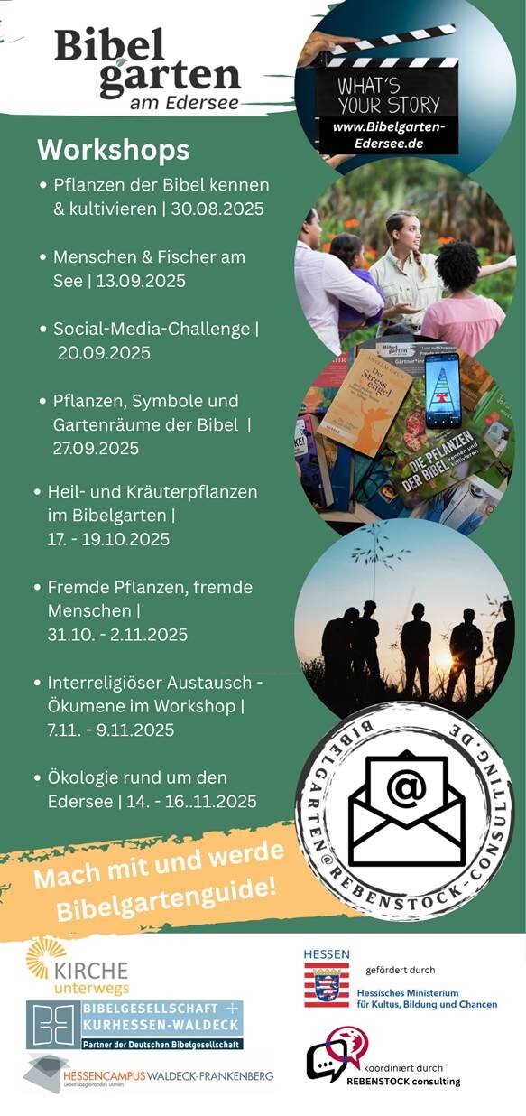 Bibelgarten am Edersee - Termine Workshop