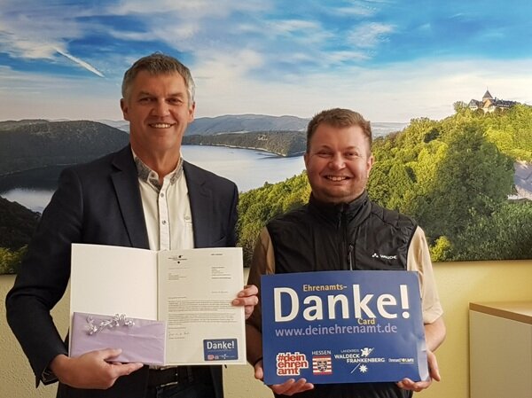 Bürgermeister Vollbracht und Philipp Hankel